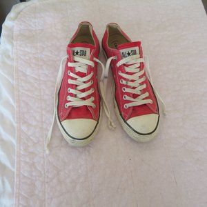 Women's All Star Red Low Top Sneakers
